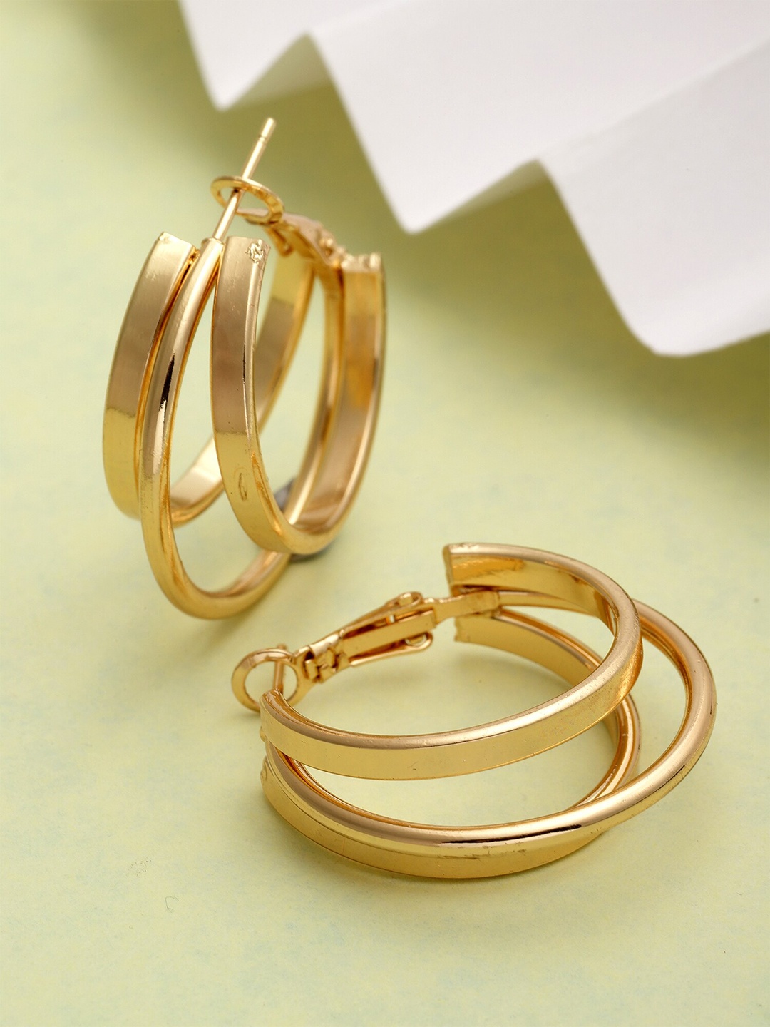 

Bohey by KARATCART Gold-Plated Contemporary Studs Earrings