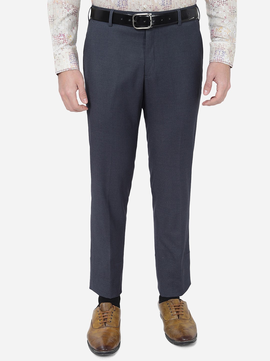 

JADE BLUE Men Slim Fit Formal Trousers, Grey