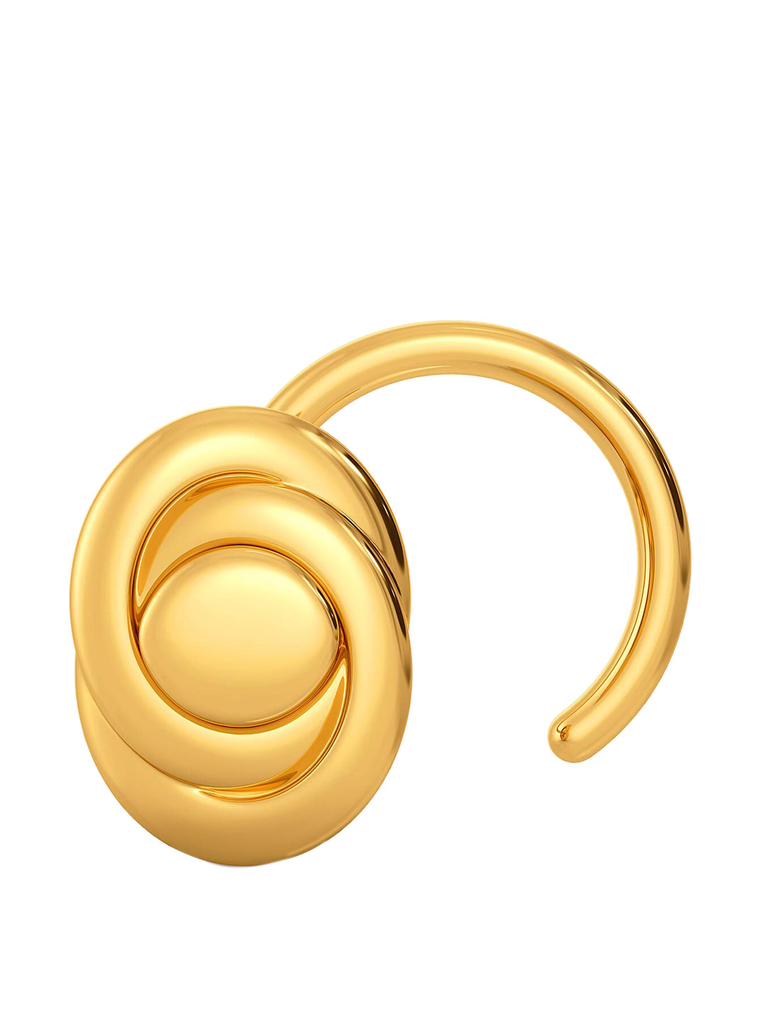 

MELORRA 18KT Oval Obsessed Gold Nose Pin
