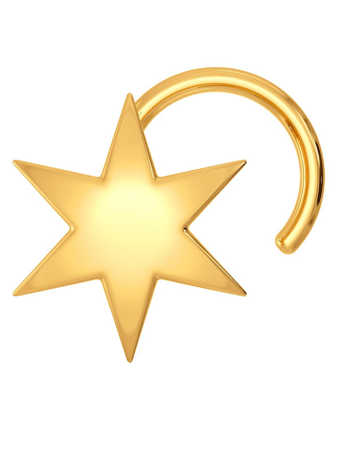 

MELORRA 18KT Gold Star Crossed Nose Pin