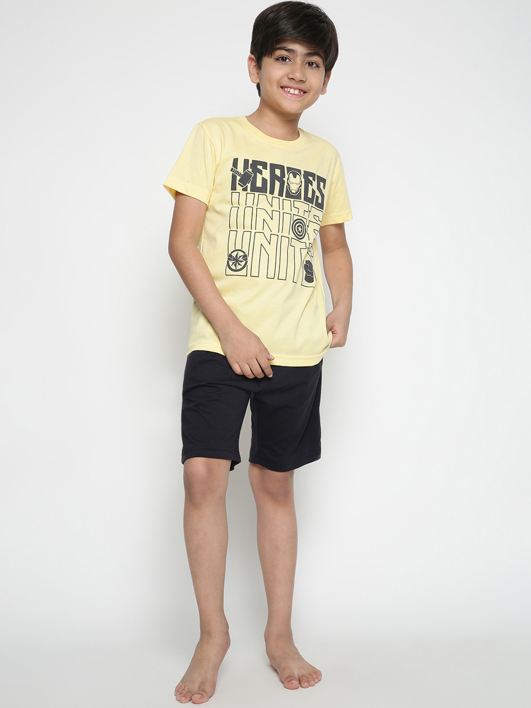 

Lil Tomatoes Boys Typography Printed Night Suit, Yellow