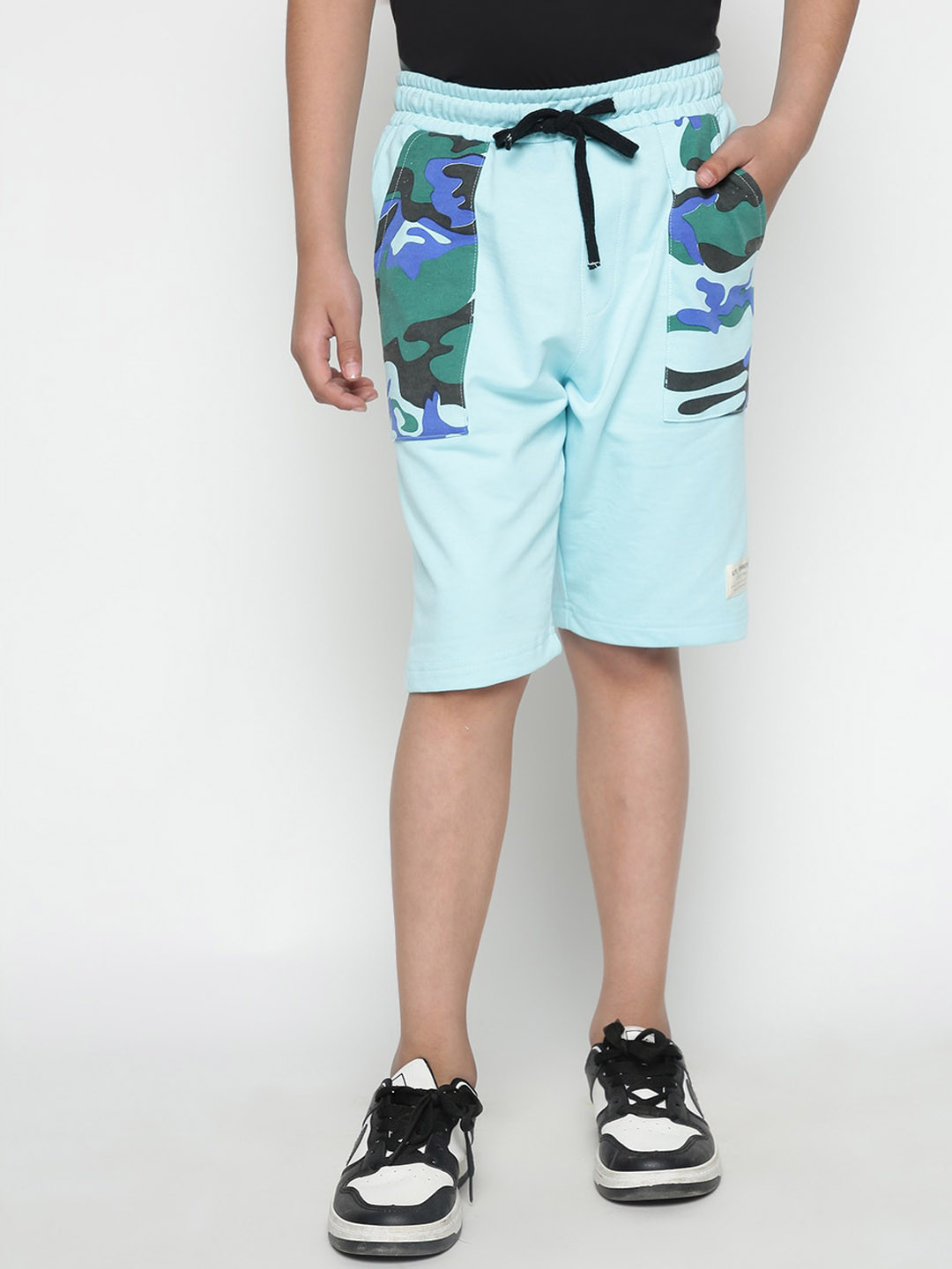 

Lil Tomatoes Boys Printed Mid-Rise Outdoor Shorts, Blue