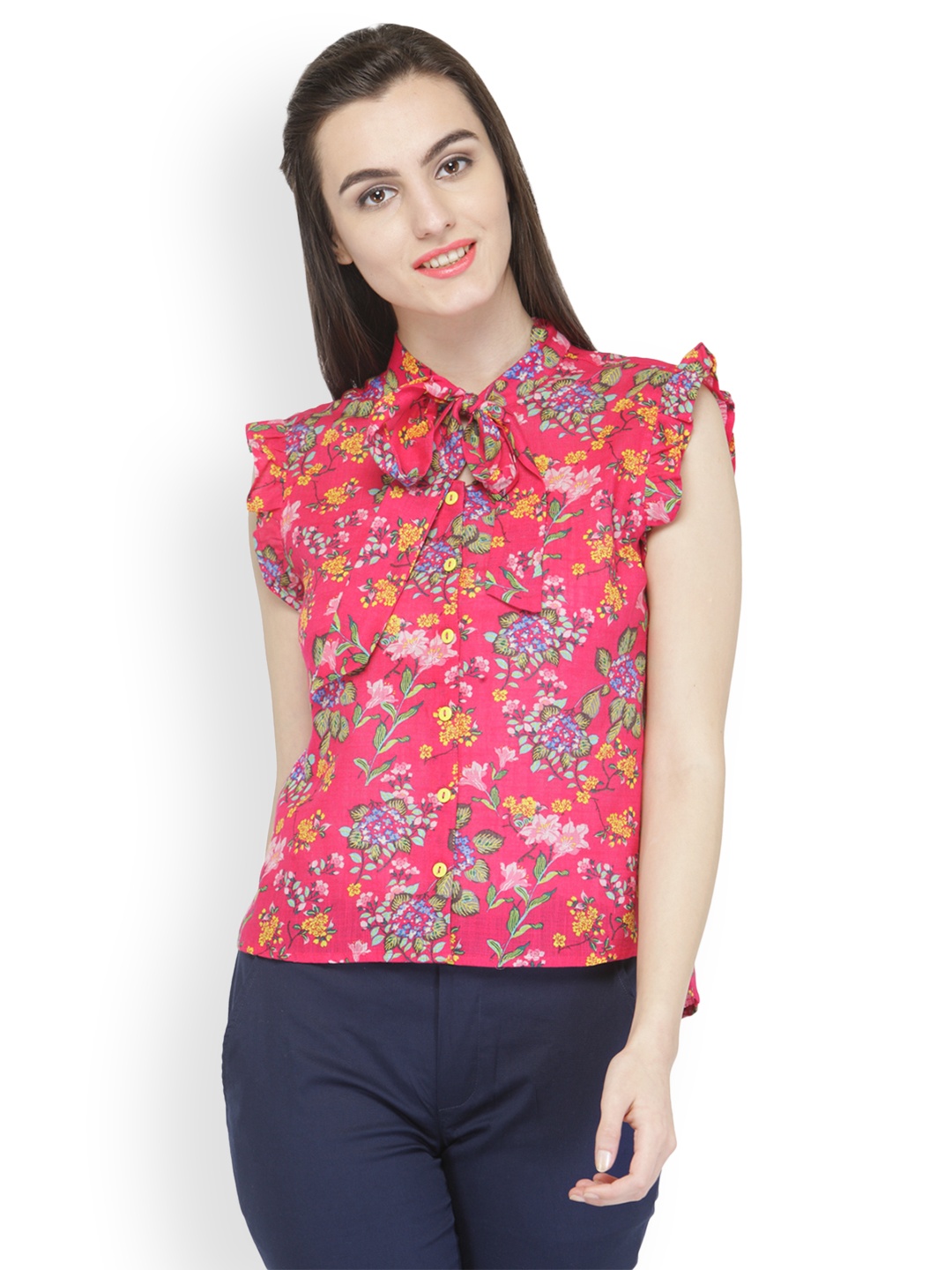 

Ayaany Women Pink Printed Top