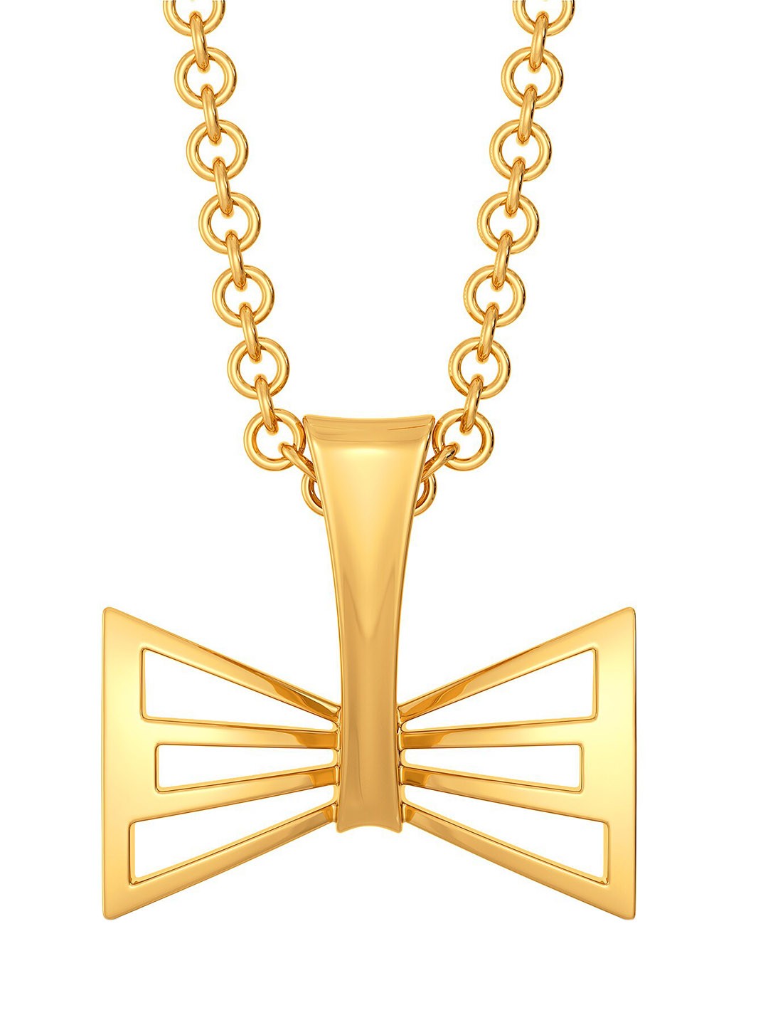

MELORRA 18KT Gold Beat of the Bow Pendant