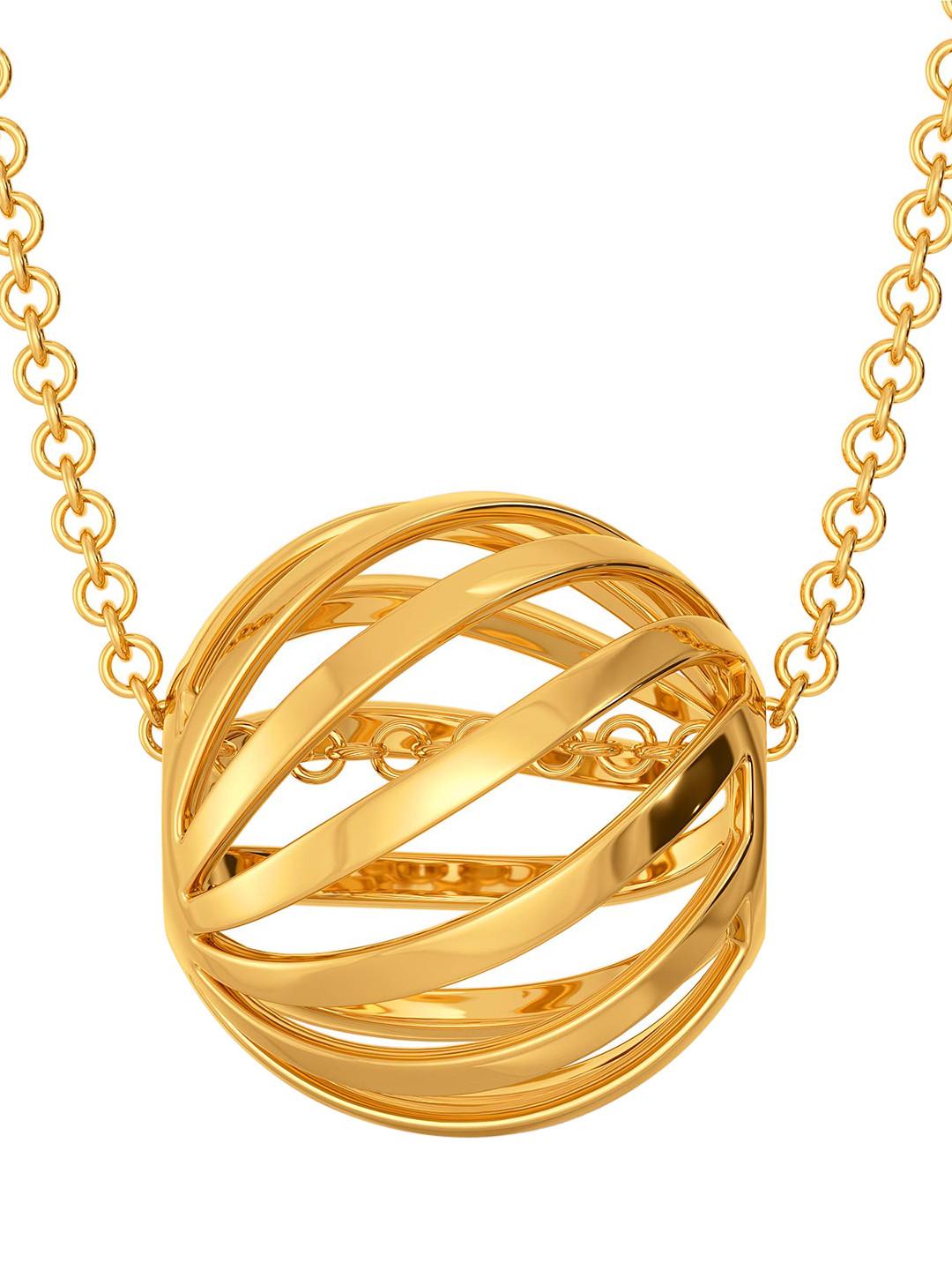 

MELORRA Quirky Vibes 18KT Circular Shaped Pendant, Yellow