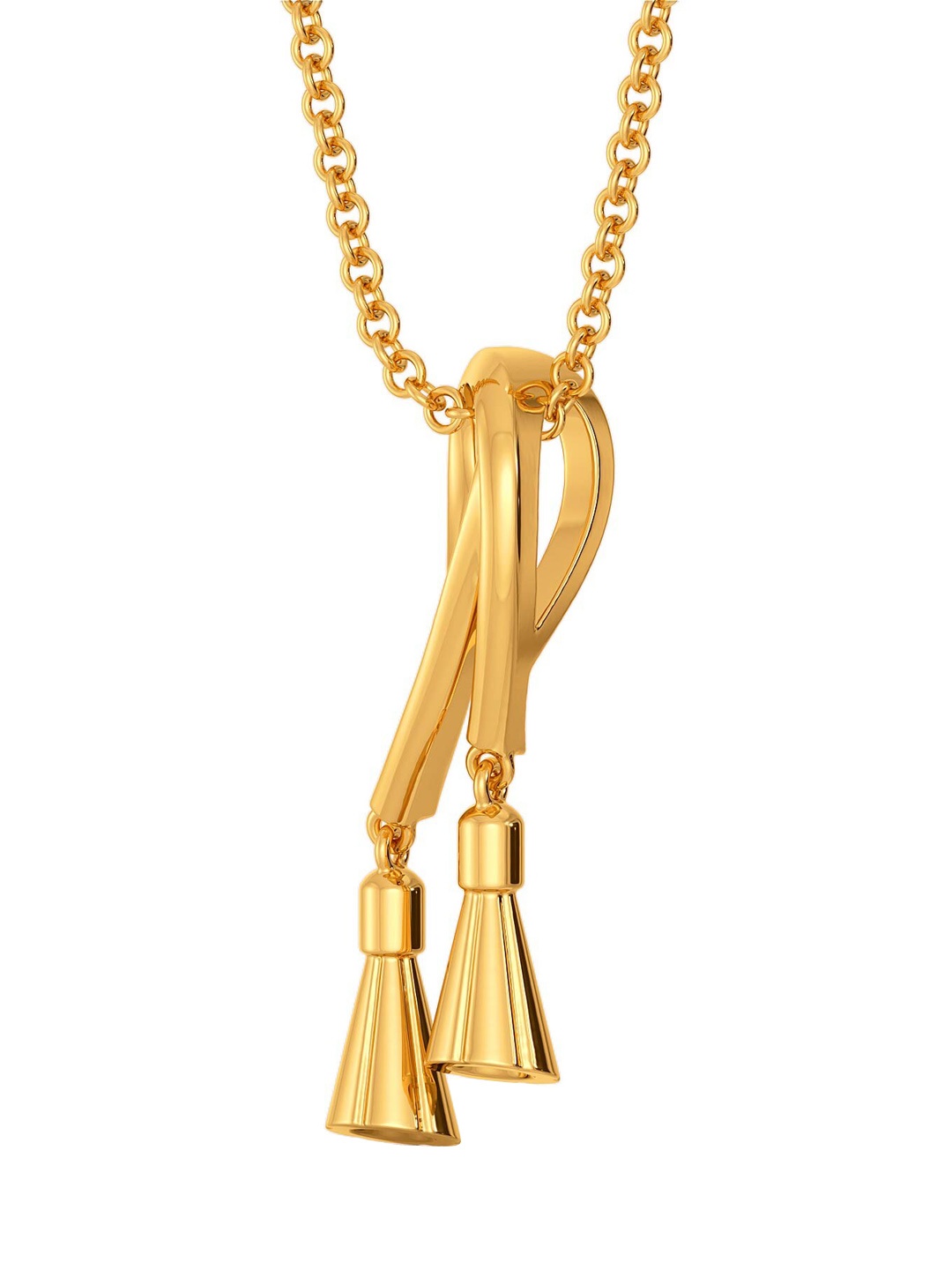 

MELORRA Tassel Swirls 18KT Gold Pendant