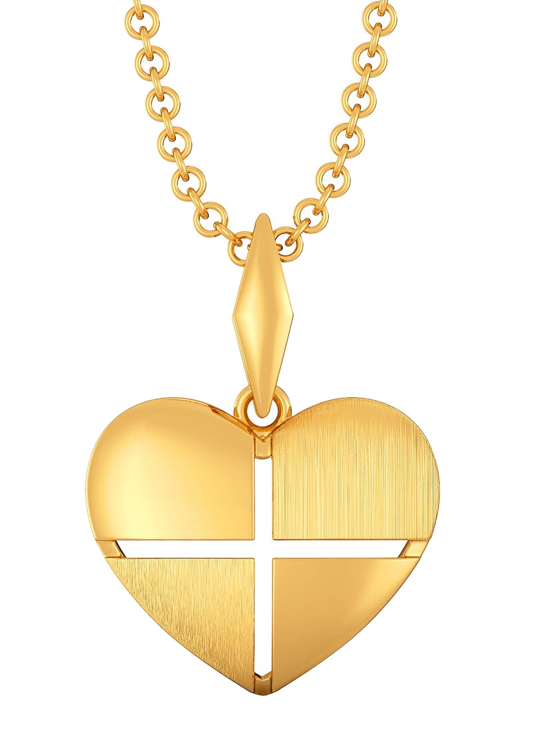 

MELORRA 18KT Yellow Gold L 'amour En Vogue Heart Shaped Pendant