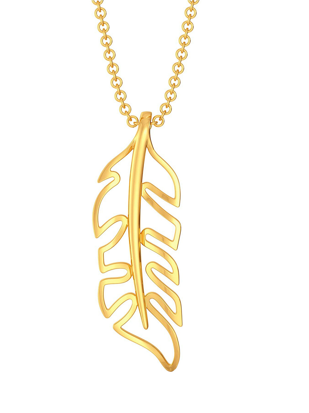 

MELORRA Fancy A Feather 18KT Gold Pendant