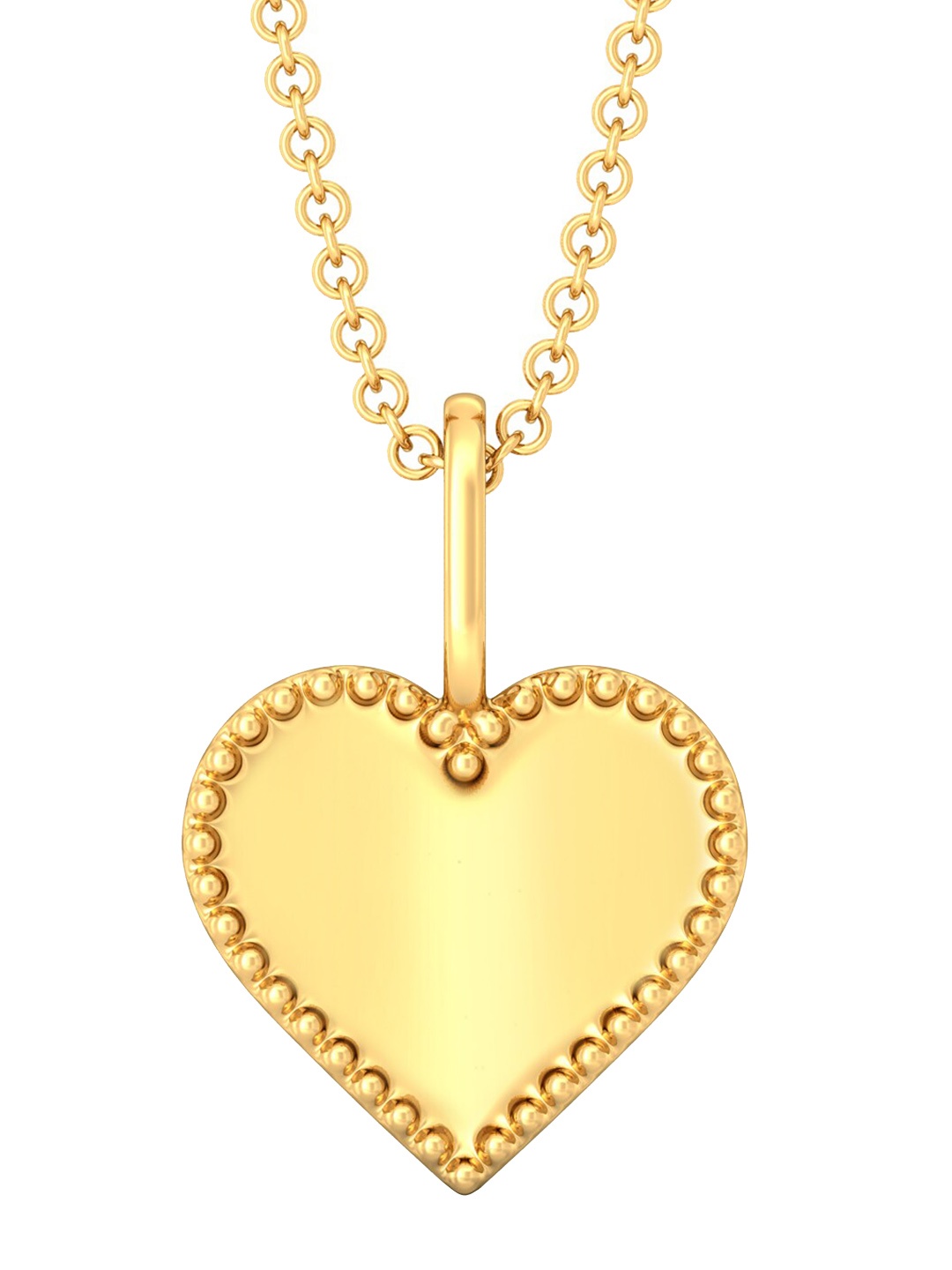 

MELORRA 18KT Yellow Gold Picture Pretty Heart Shaped Pendant