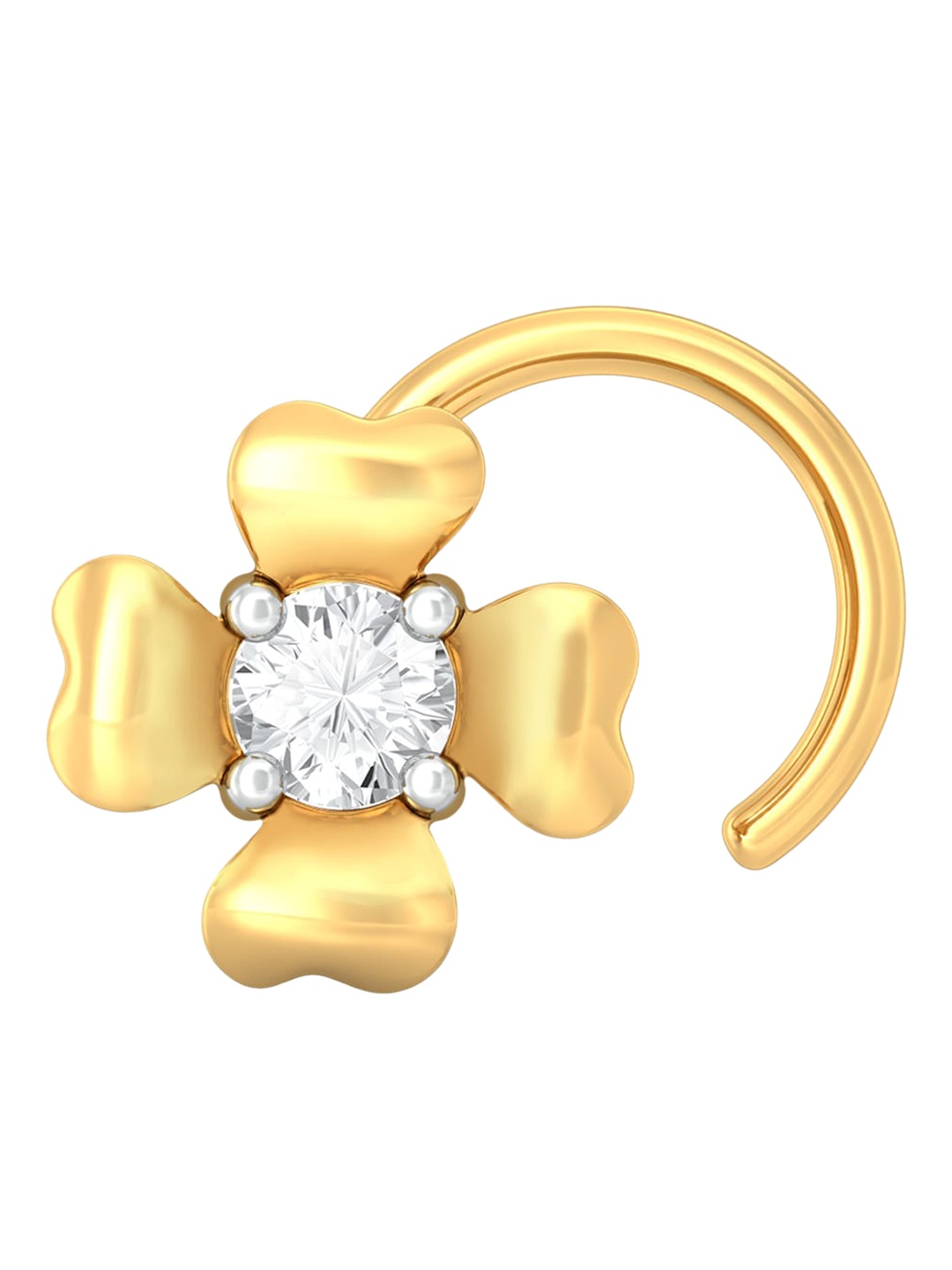 

MELORRA La Fleur 18KT Gold Diamond Nose Pin
