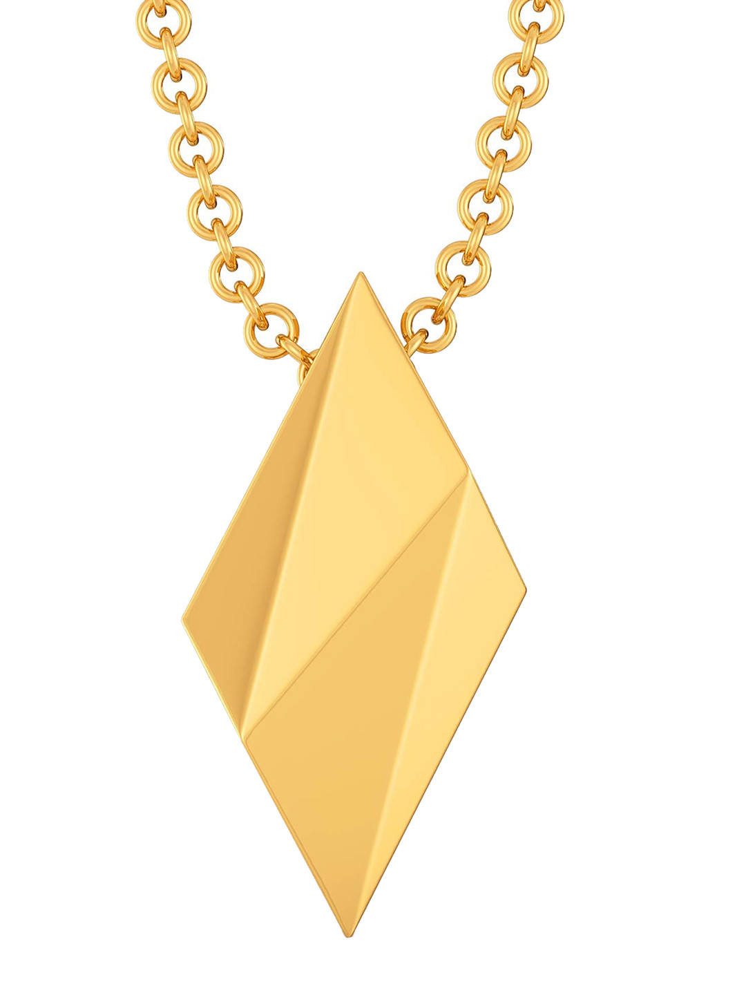 

MELORRA Hero Folder 18KT Gold Diamond Shaped Pendant