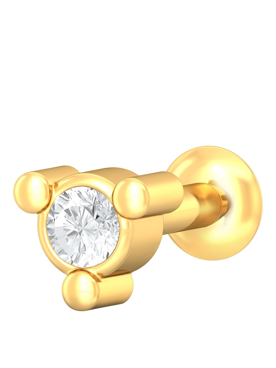 

MELORRA Bonjour Bijou 18KT Gold Diamond Nose Pin