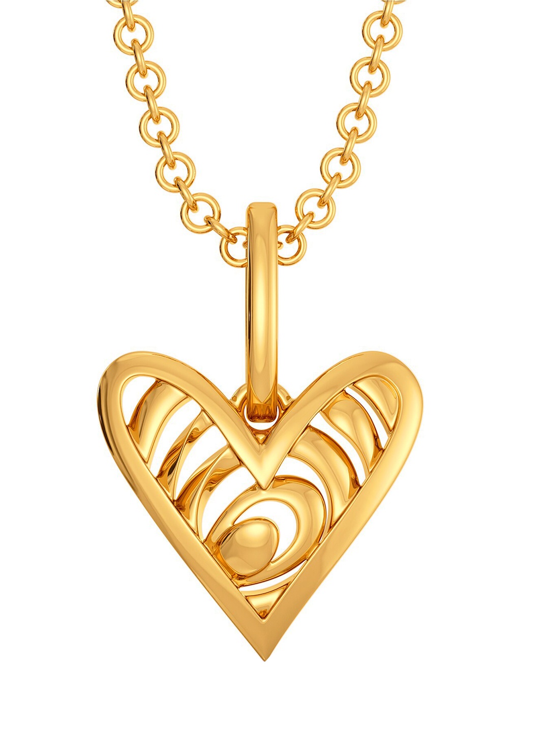 

MELORRA Pining Heart 18KT Gold Pendant, Yellow