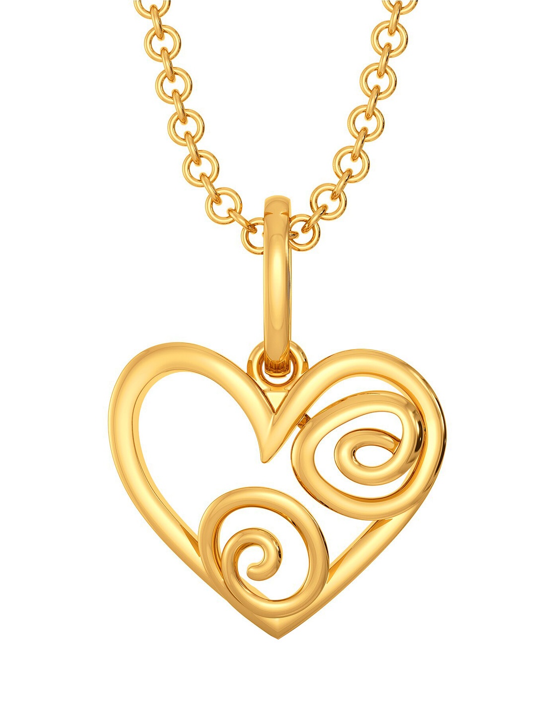 

MELORRA Exotic Edge 18KT Gold Heart Shaped Pendant