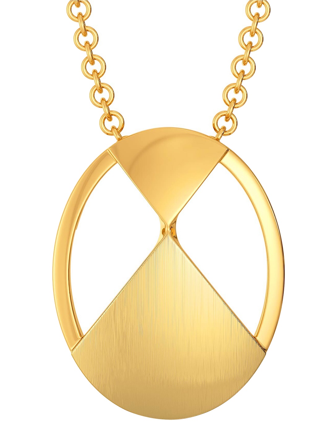 

MELORRA Bougie Dressing 18KT Gold Oval Shaped Pendant