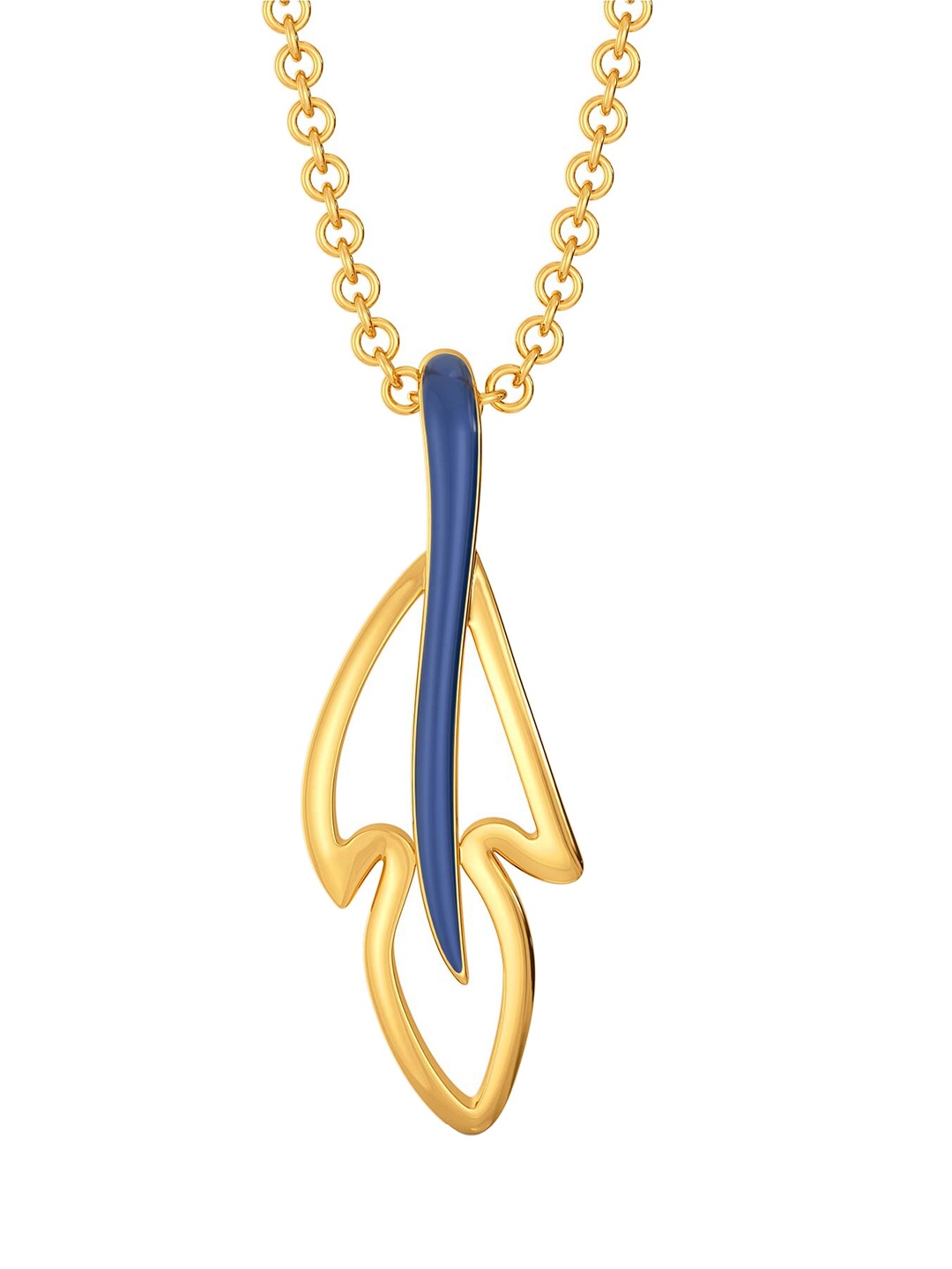 

MELORRA Blue Plumes 18KT Gold Pendant