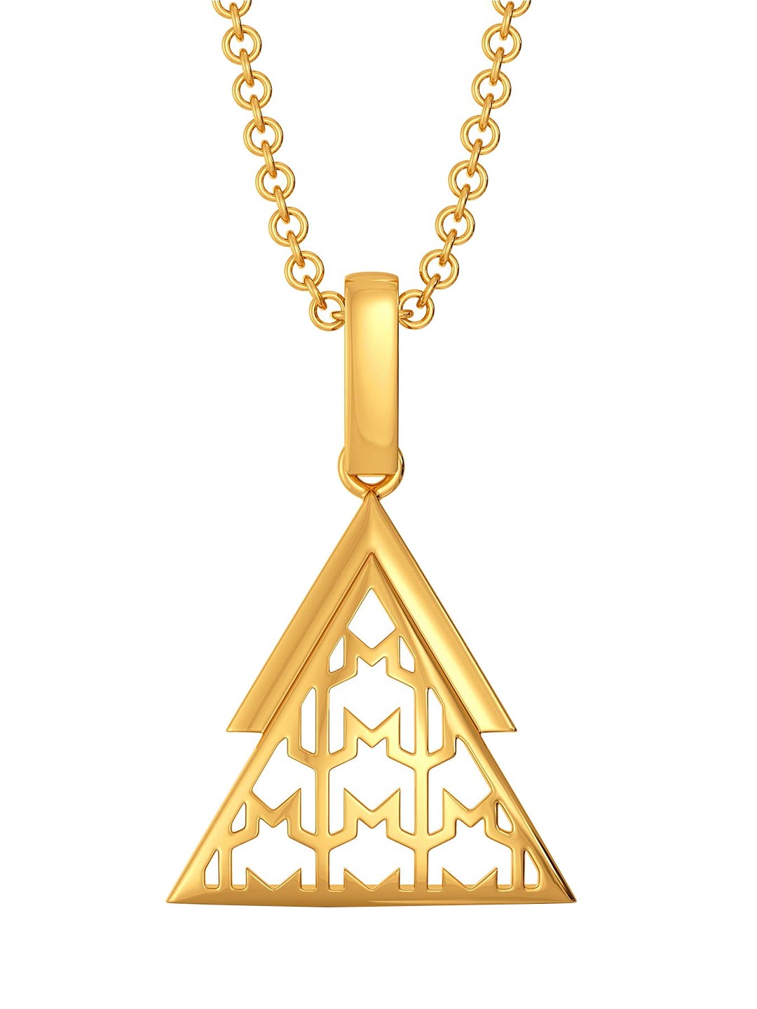 

MELORRA Formal Tweed 18KT Gold Pendant, Yellow