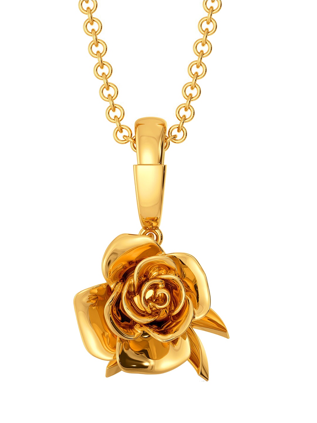 

MELORRA 18KT Yellow Gold Aphrodite Rose Shaped Pendant
