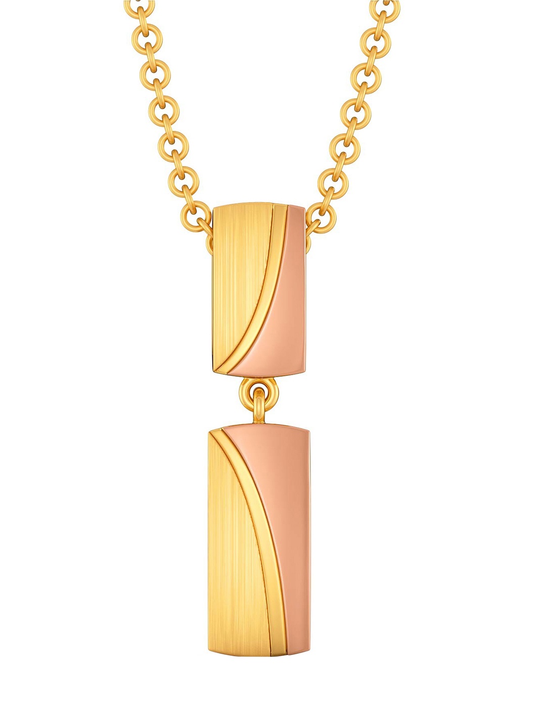 

MELORRA Off Duty Elegance 18KT Rectangular Shaped Gold Pendant