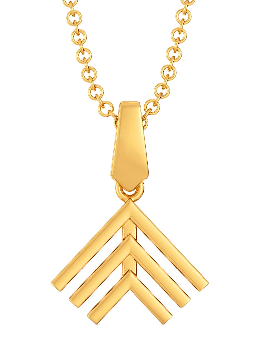 

MELORRA 18KT Yellow Gold Seventies Collar Arrow Shaped Pendant