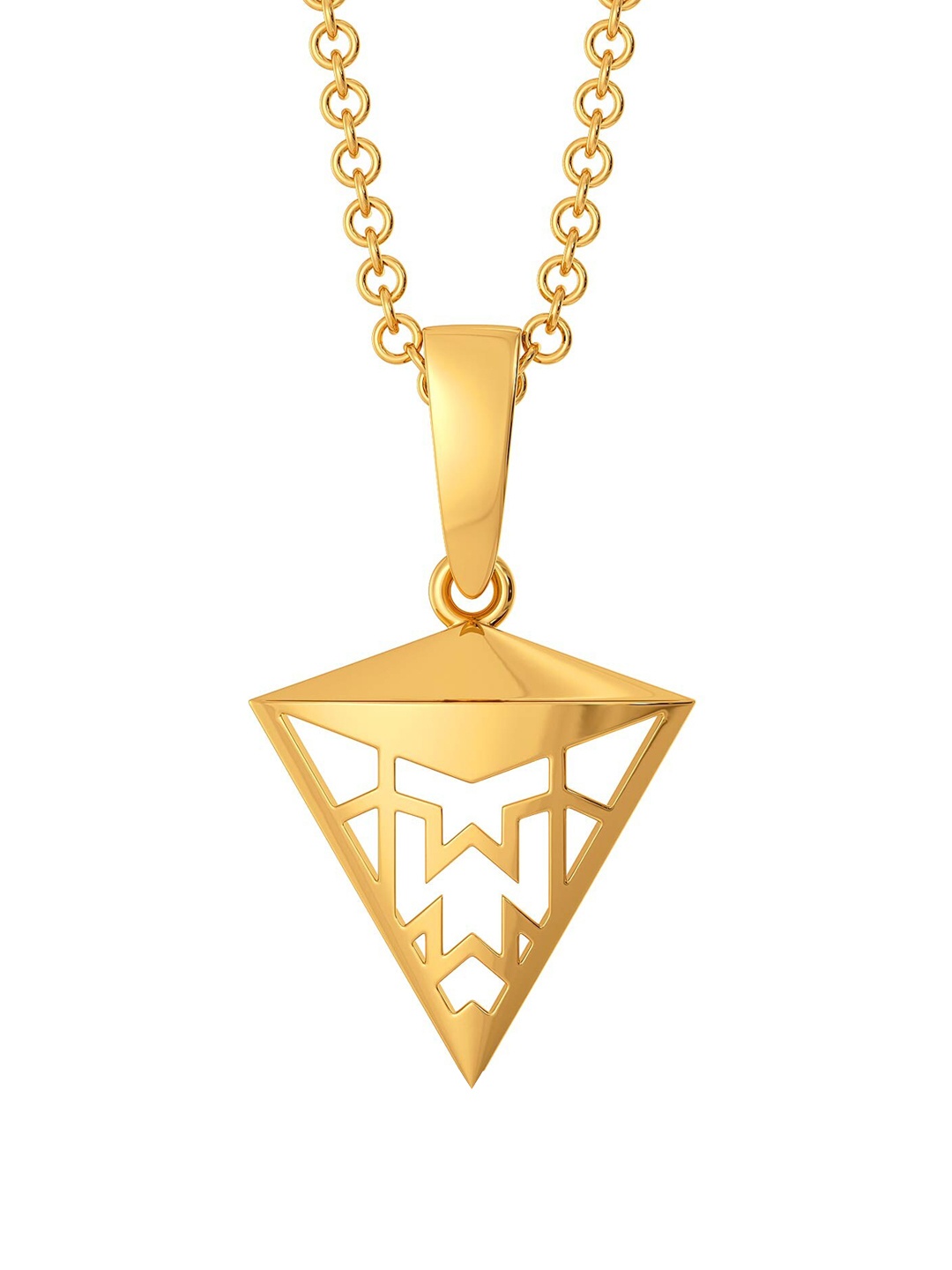 

MELORRA Tweed Twills 18KT Rhombus Motif Gold Pendant