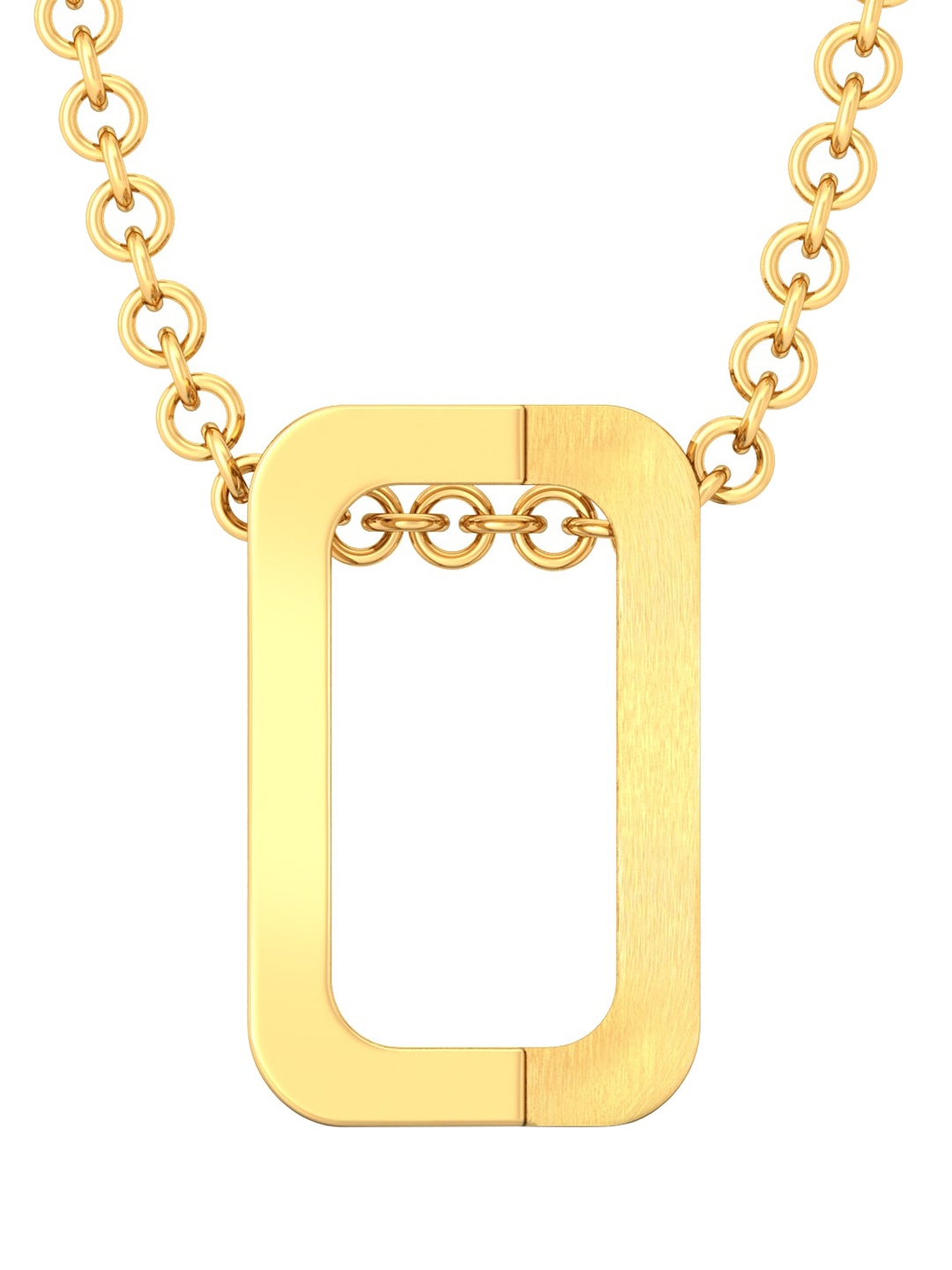 

MELORRA Linkin Gold 18KT Gold Square Shaped Pendant