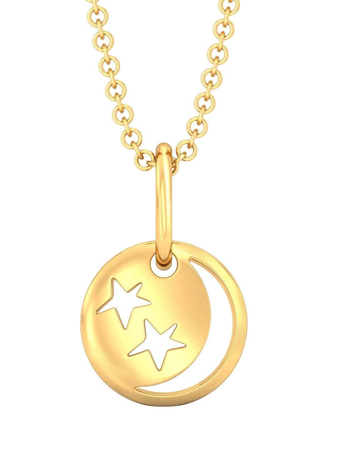 

MELORRA Night Rhapsody 18KT Gold Round Shaped Pendant