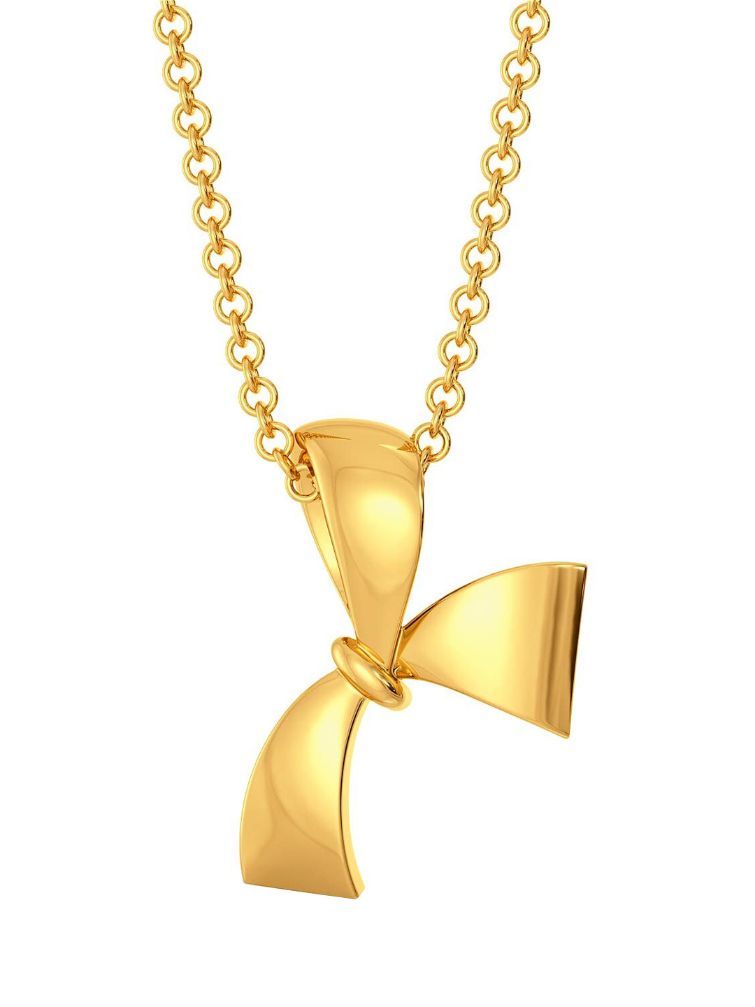 

MELORRA 18KT Yellow Gold Bow Vow Pendant
