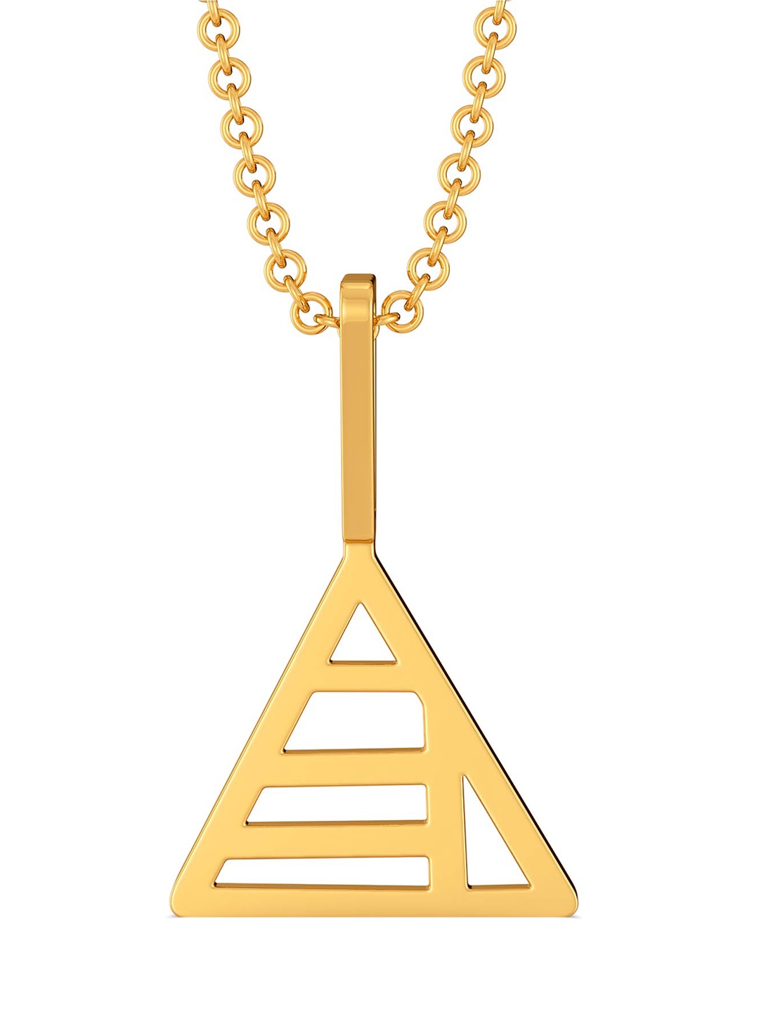 

MELORRA 18KT Gold Geometrix Triangle Shaped Pendant