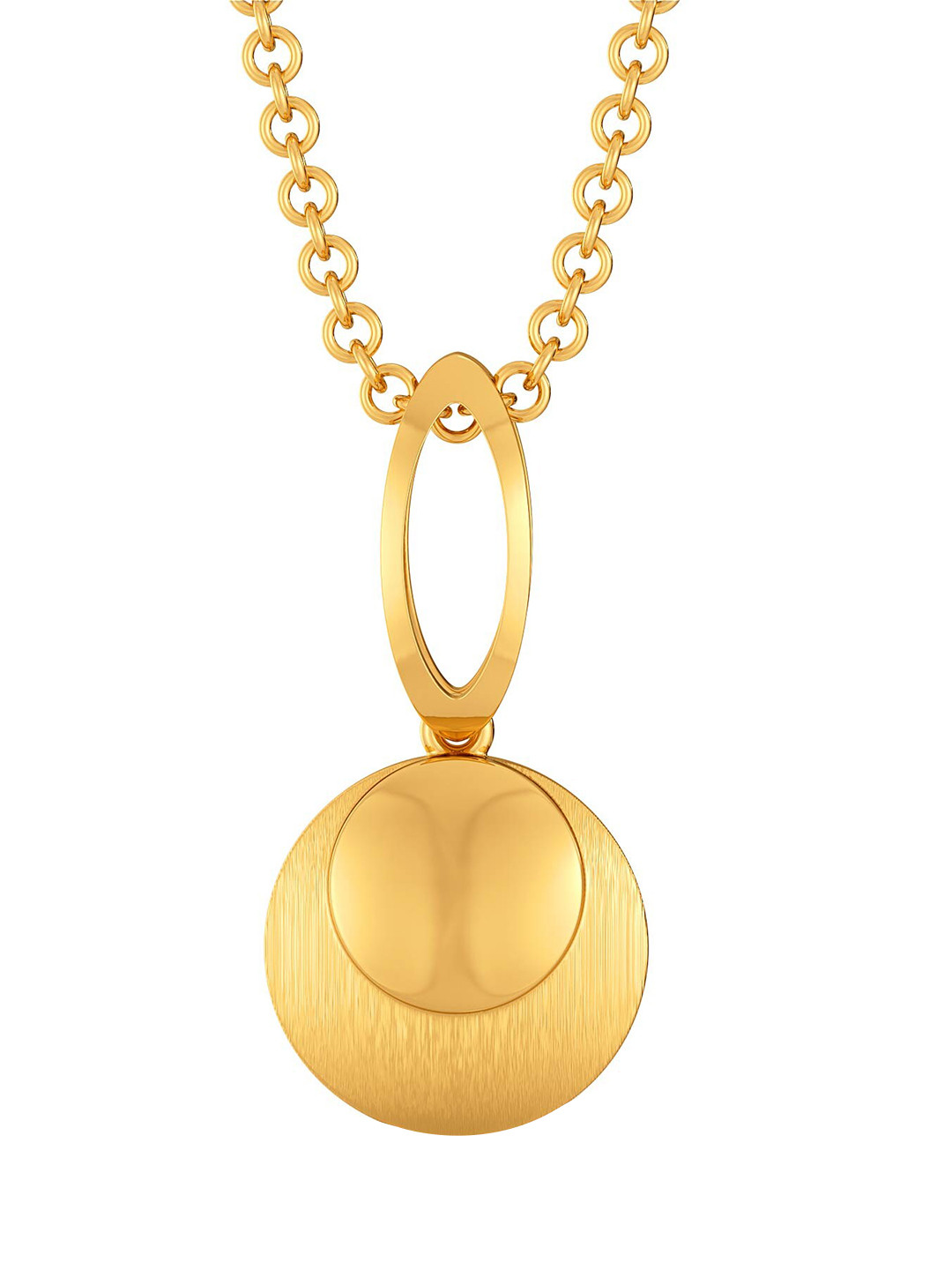 

MELORRA Business Sequins 18KT Gold Circular Shaped Pendant
