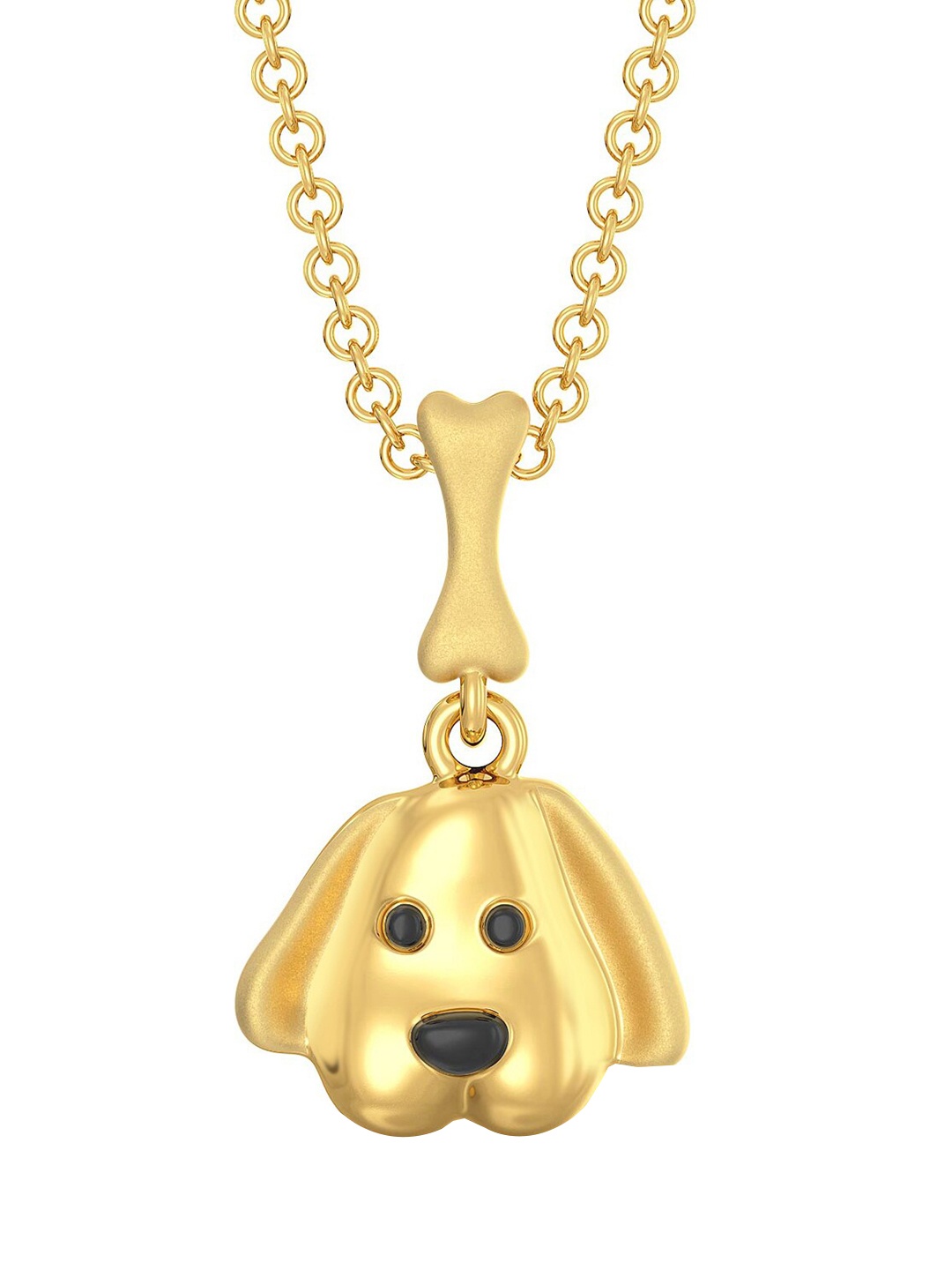 

MELORRA Bow Wow 18KT Gold Rhodium Plated Dog & Bone Shaped Pendant