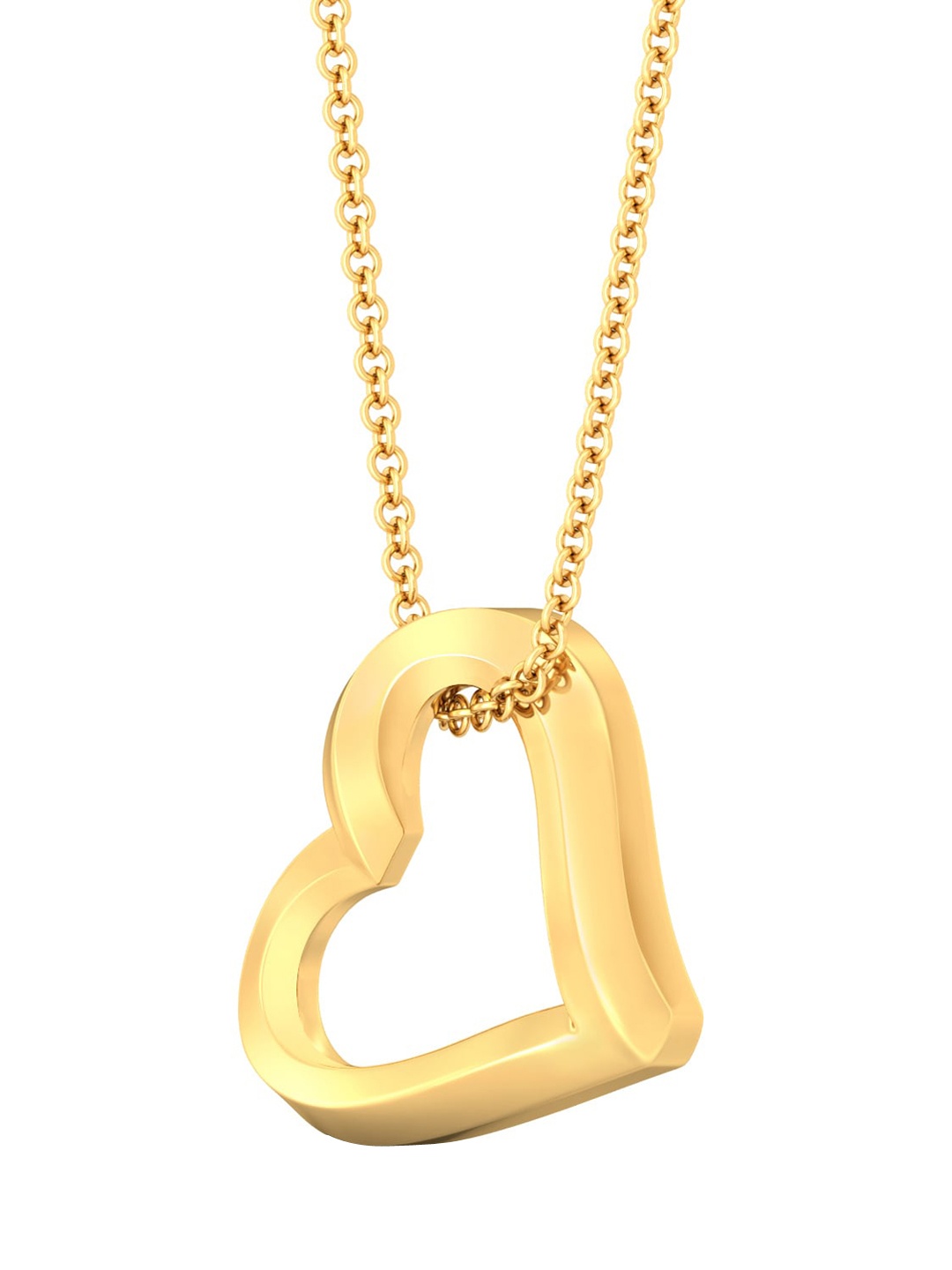 

MELORRA Subtle Signs 18KT Gold Heart Shaped Pendant