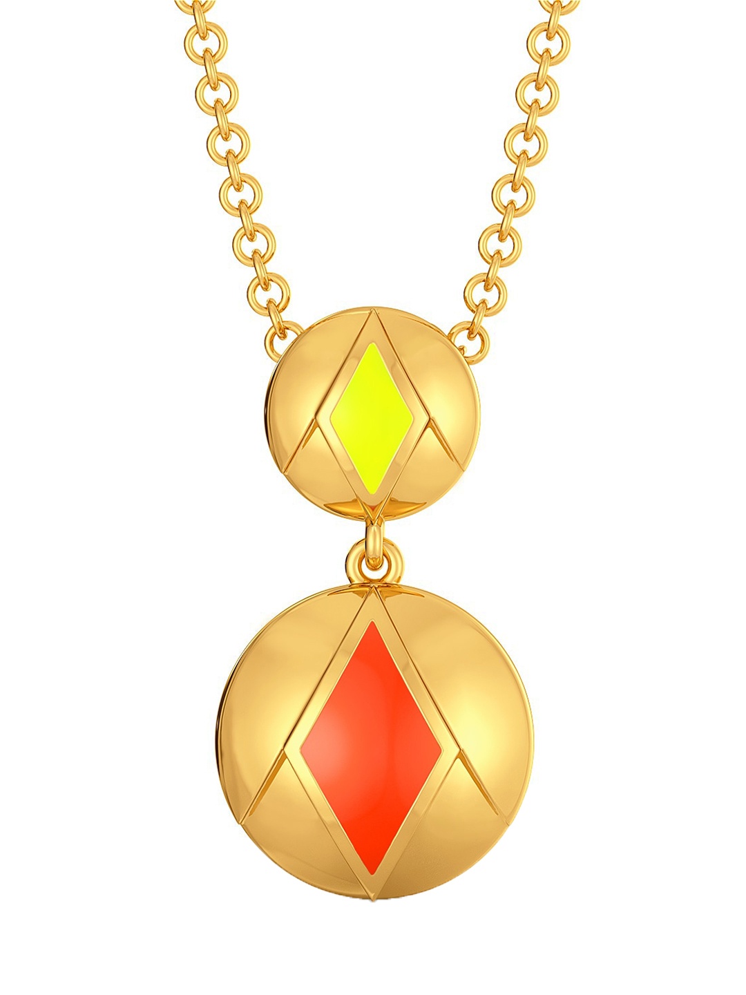 

MELORRA Neon Dab 18KT Gold Pendant, Yellow