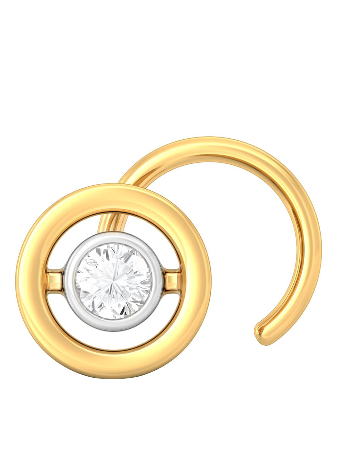 

MELORRA 18KT Orb-licious Diamond Nose Pin, White