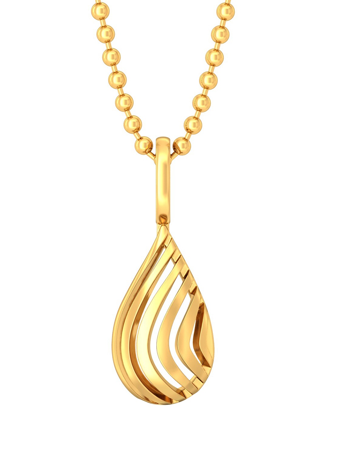 

MELORRA 18K Yellow Gold Sea Shell Tear Drop Shaped Pendant