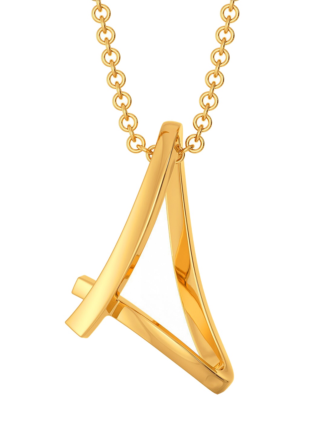 

MELORRA Pivot Play 18KT Gold Triangle Shaped Pendant