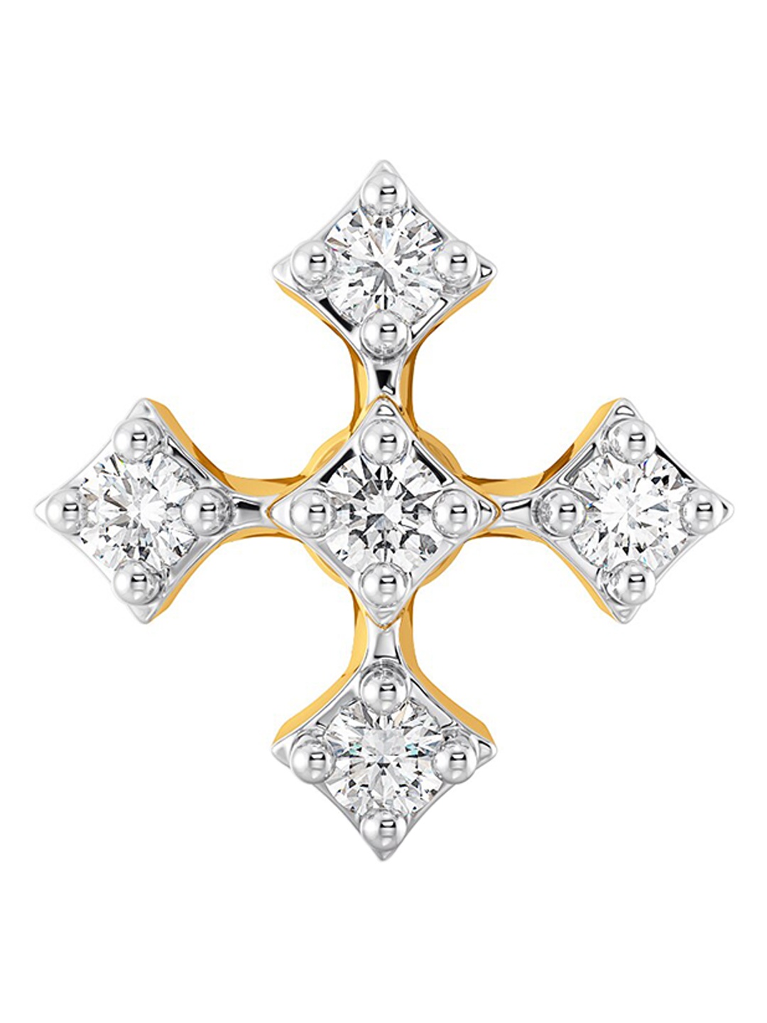 

MELORRA Star Sailing 18KT Rhodium-Plated Diamond Studded Nose Pin, White
