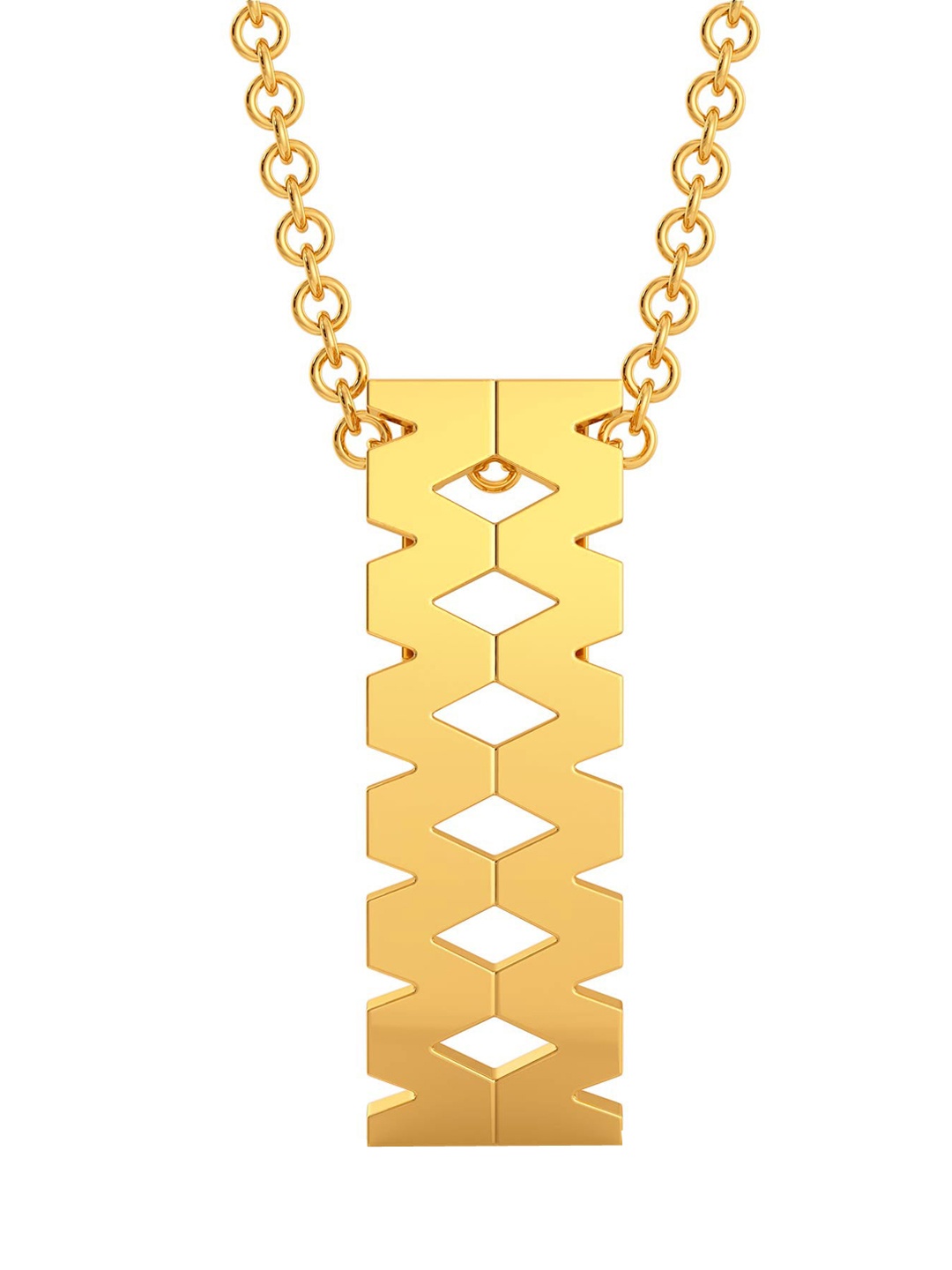 

MELORRA Mega Omega 18KT Gold Rectangle Shaped Pendant