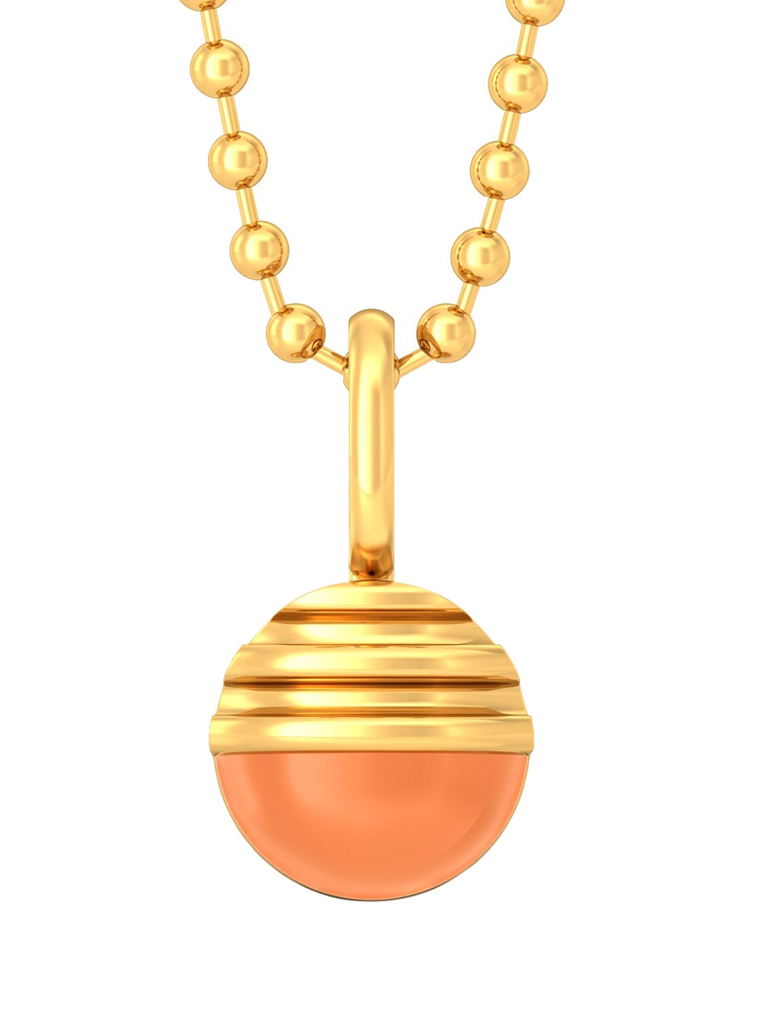 

MELORRA Roundezvous 18KT Gold Pendant, Orange