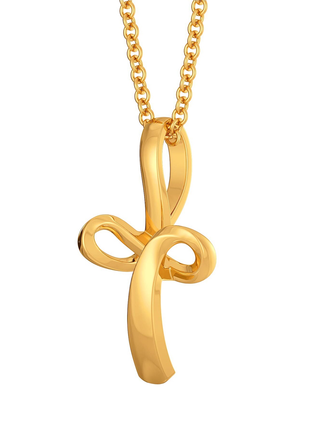 

MELORRA Twin Twirls 18KT Gold Pendant