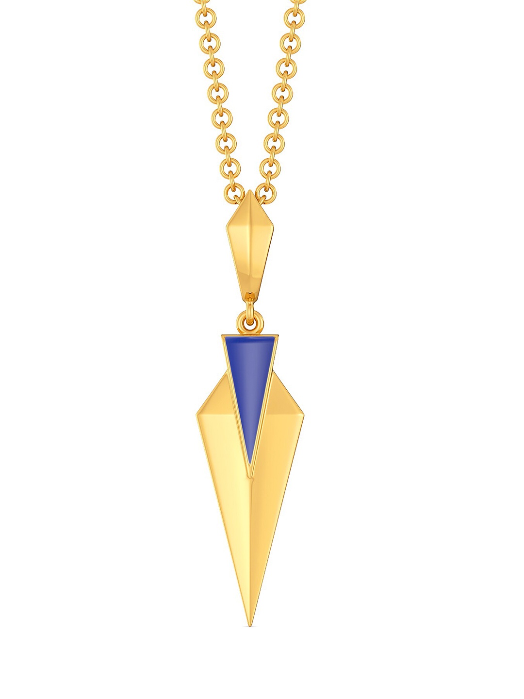 

MELORRA Fearless Flash 18KT Gold Pendant, Blue