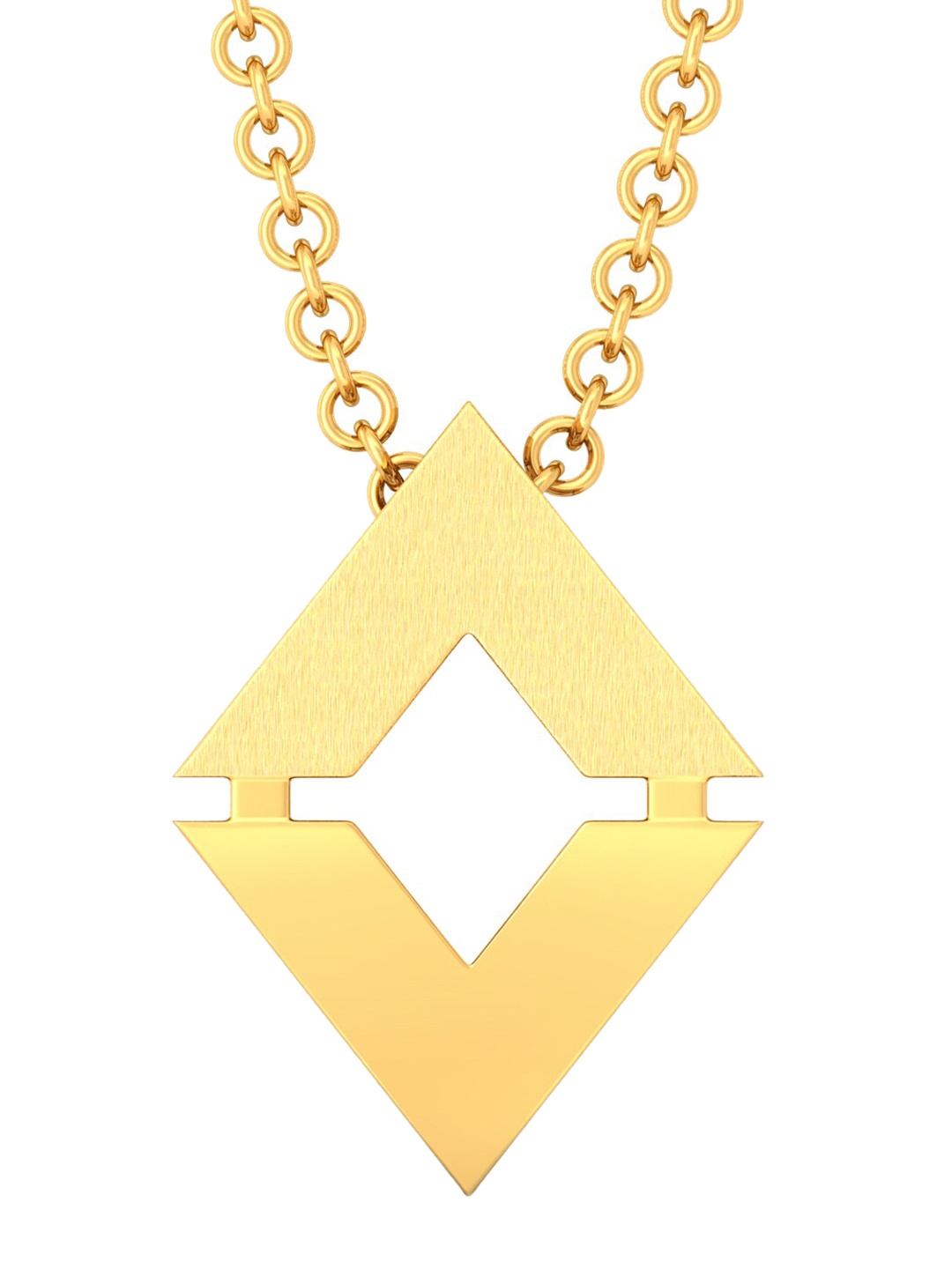 

MELORRA Triangular Tales 18KT Gold Pendant