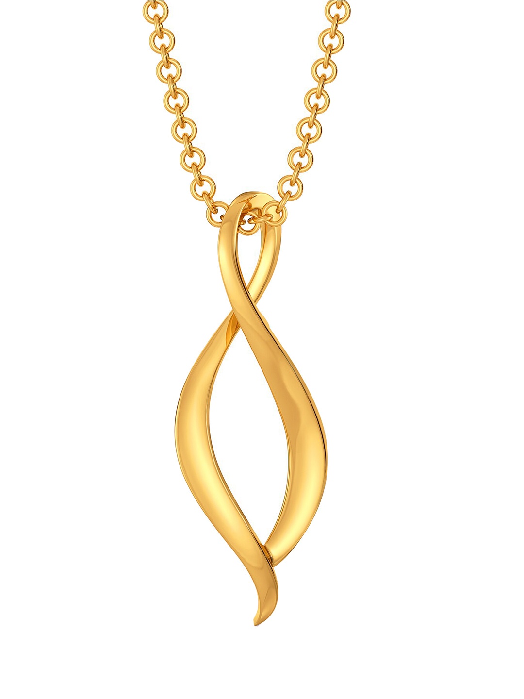 

MELORRA 18KT Flared Loops High-Polished Yellow Gold Pendant