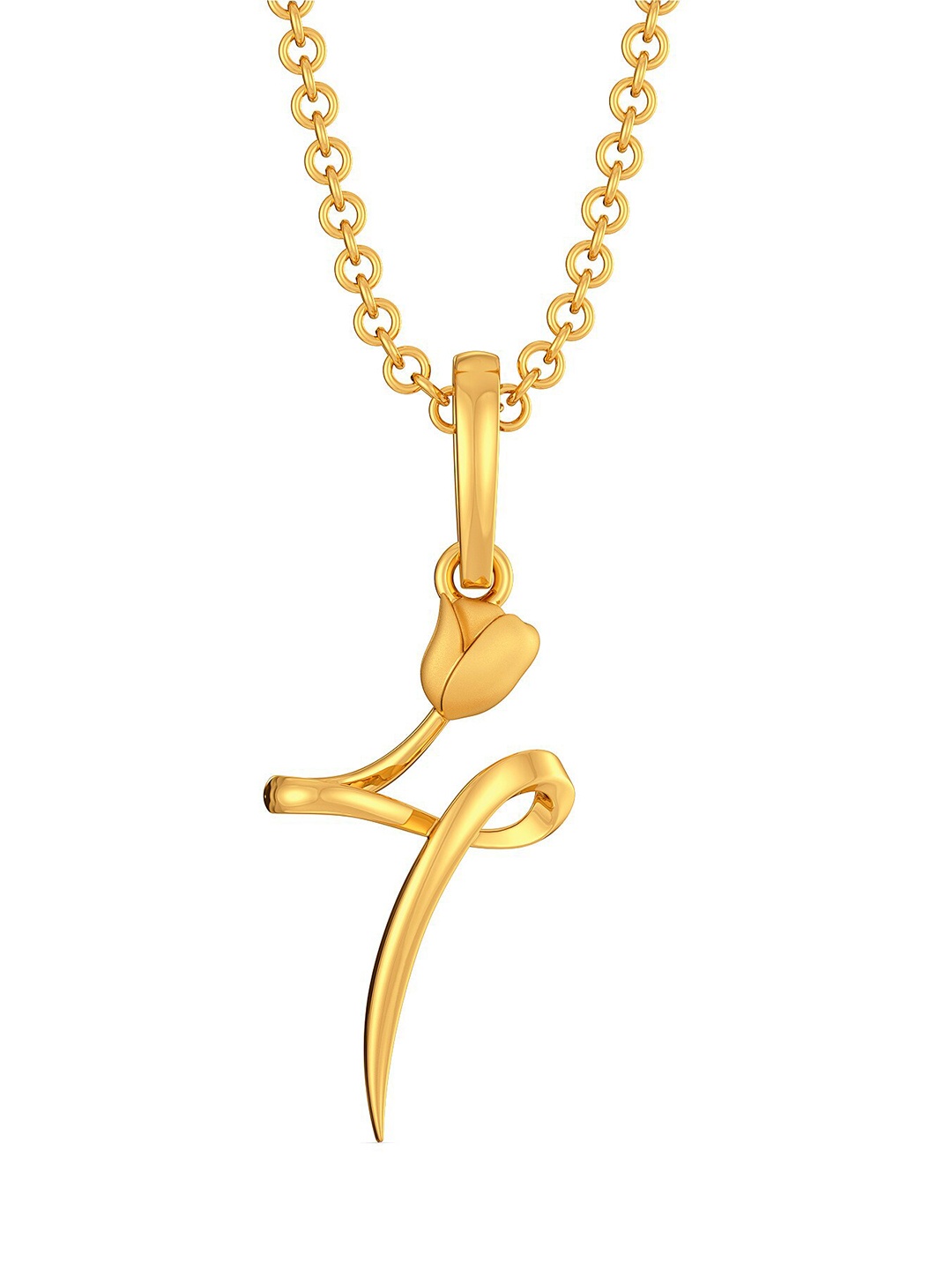 

MELORRA Twirl Vines 18KT Gold Pendant, Yellow