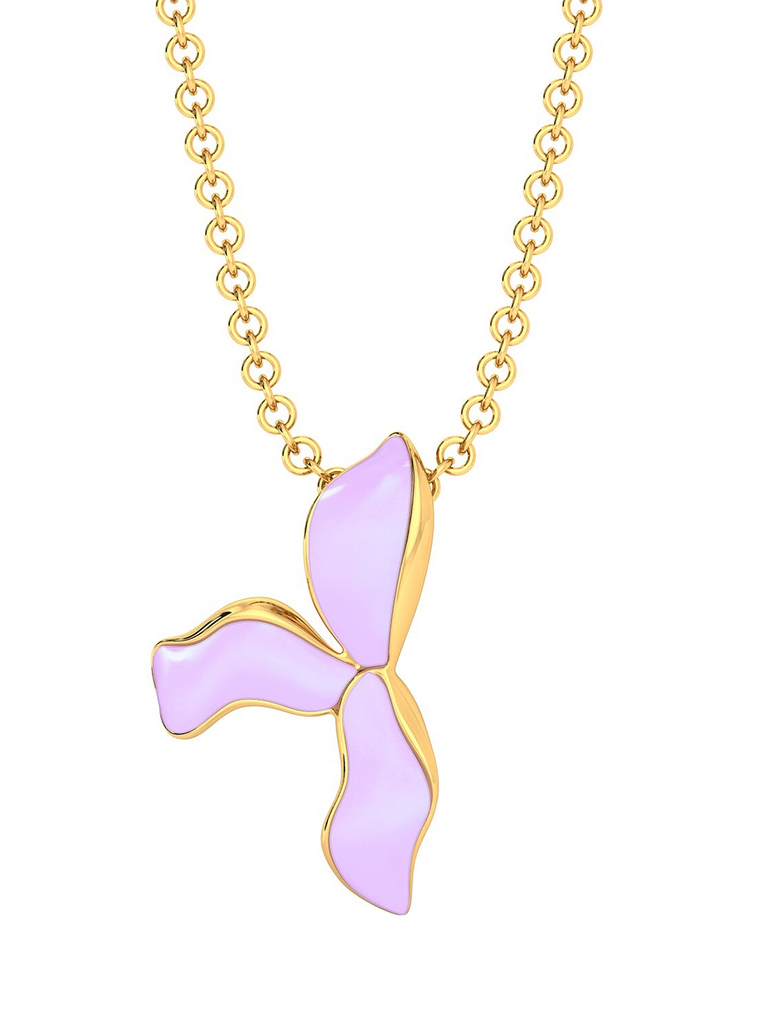 

MELORRA Wonder Lavender 18KT Gold Pendant, Yellow