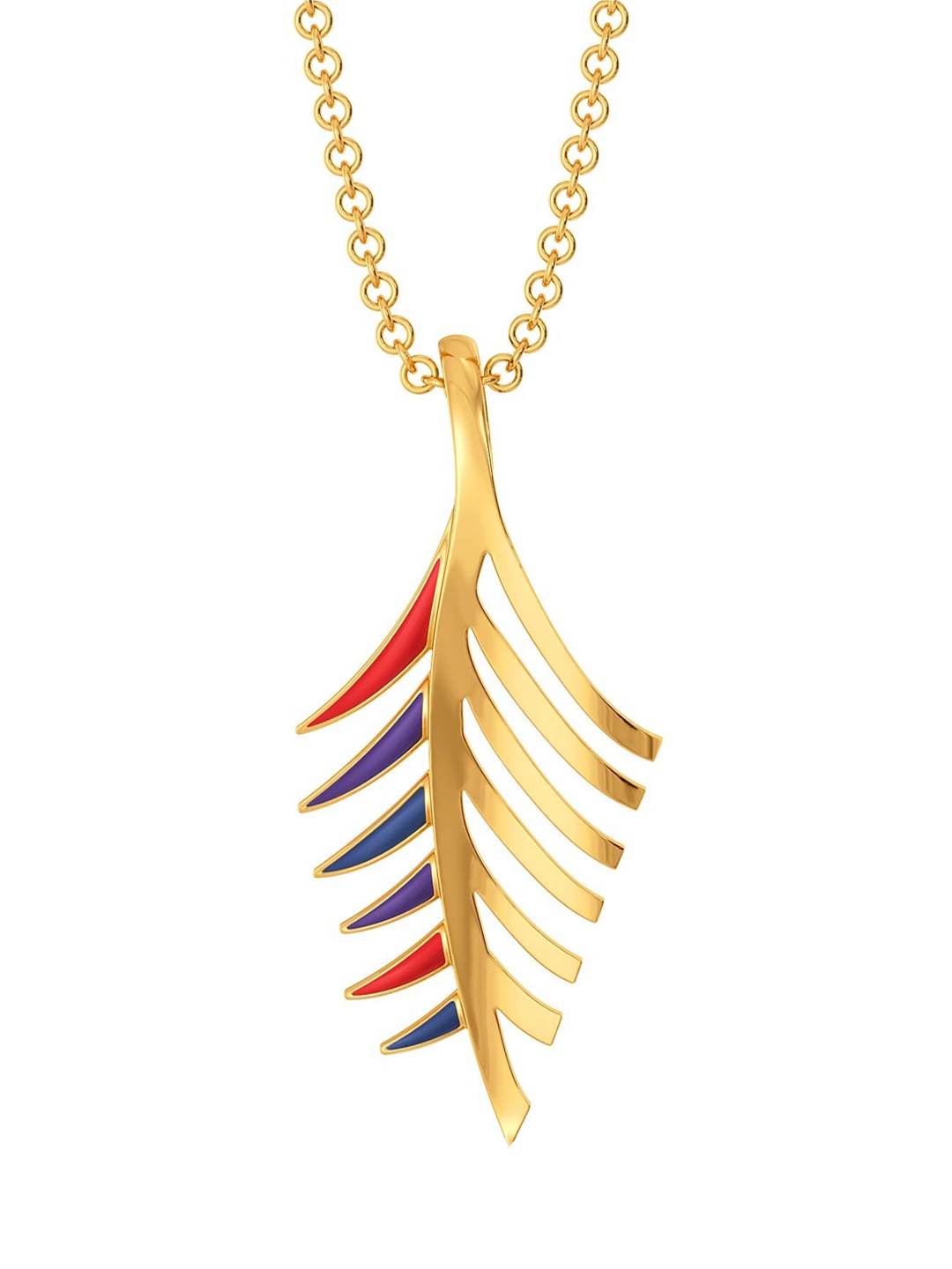 

MELORRA Plume Palette 18KT Gold Pendant