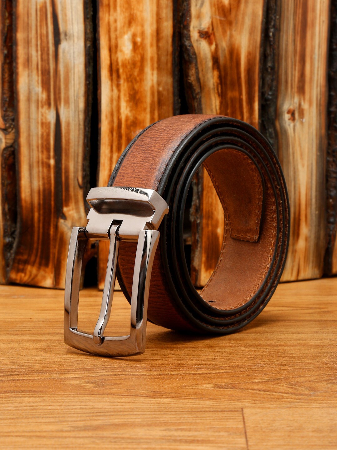 

LOUIS STITCH Men Premium Leather Casual Belt, Brown