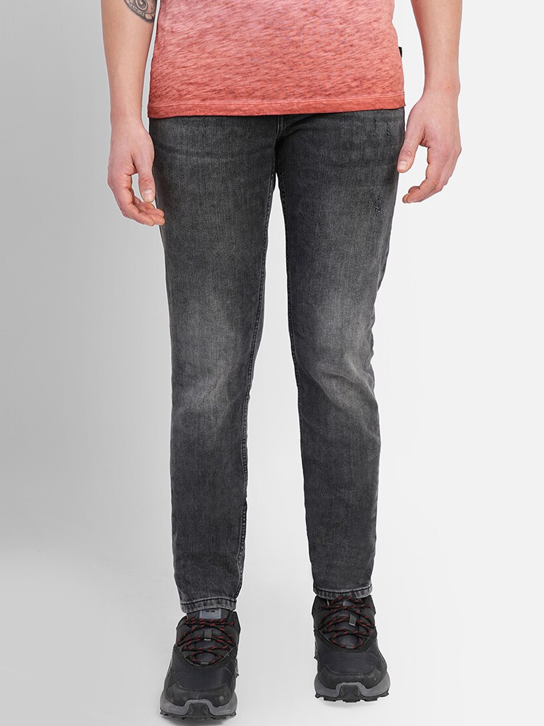 

Jack & Jones Men Slim Fit Light Fade Stretchable Cotton Jeans, Black