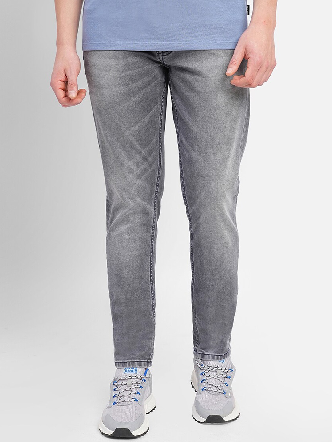 

Jack & Jones Men Ben Slim Fit Heavy Fade Stretchable Cotton Jeans, Grey