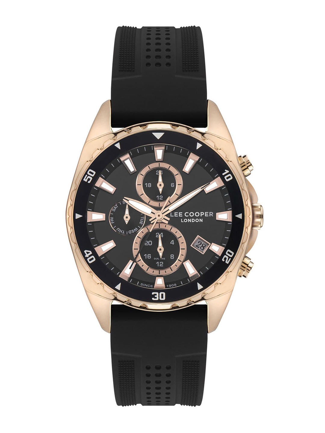 

Lee Cooper Men Brass Straps Analogue Multi Function Watch LC07527 451, Black